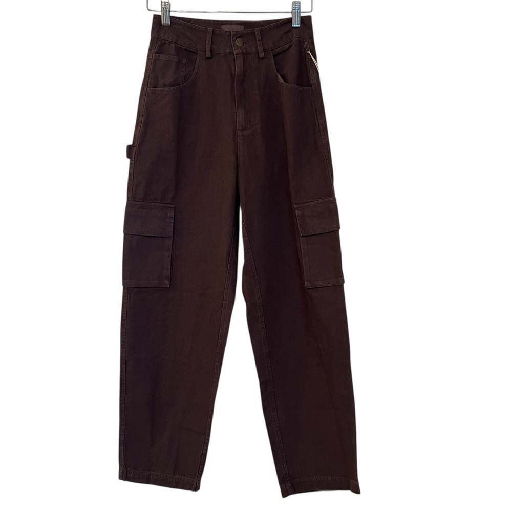 Mate The Label Organic Cotton Canvas Cargo Pant Maple Brown Xs Nwt Outdoor